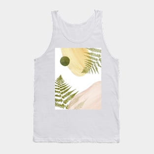 Abstract shapes and fern leaves Tank Top